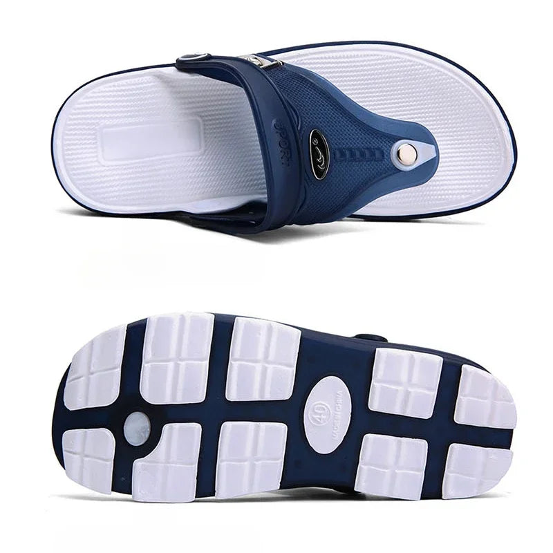 Summer Sandals Men Slippers Outdoor Beach Casual Shoes Zapatos De Hombre Indoor Durable Anti Slip Peep Toe New