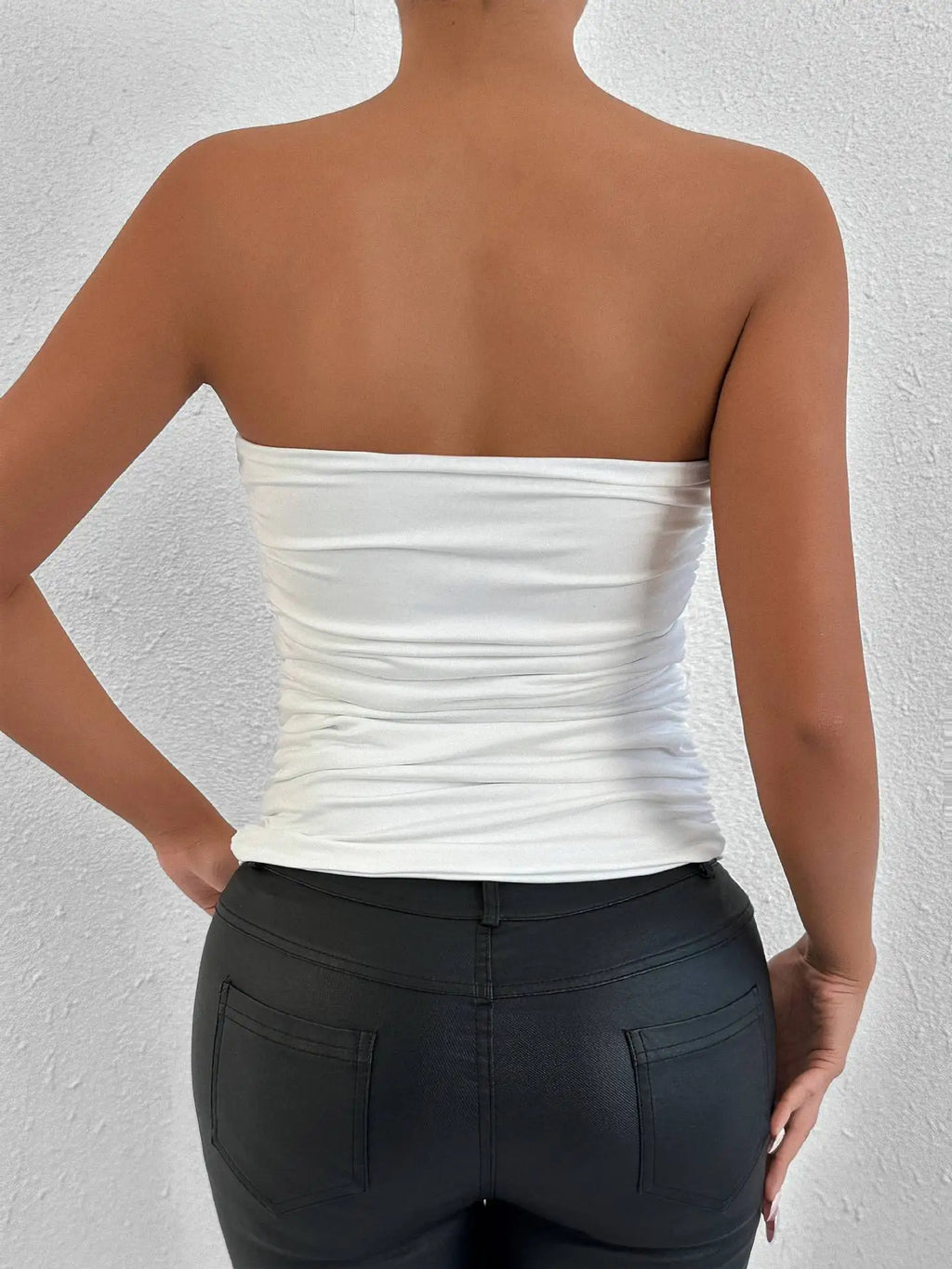 Fairyshely 2026 Sexy Summer Solid Strapless Top Women Bandeau Bodycon Tops Lady Sleeveless Off Shoulder Club Party Clothes
