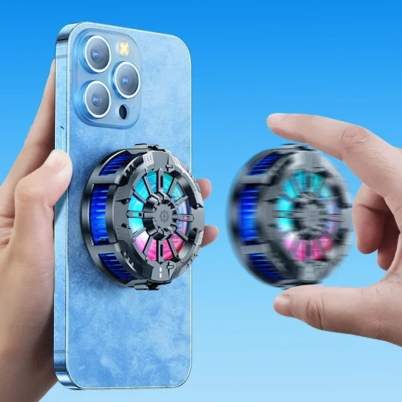 Cooling Magnetic Wireless Chargers Universal Mobile Phone Radiator Back Clip Fan for IPhone 17 16 15 13Pro Max Samsung Xiaomi