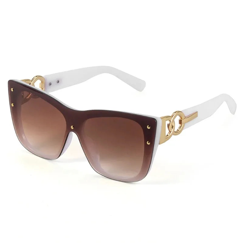 New Fashion Big Frame Cat Eye Sunglasses For Ladies Street Shot Fashionable Sunglasses for Women Driving Shades UV400 INSV