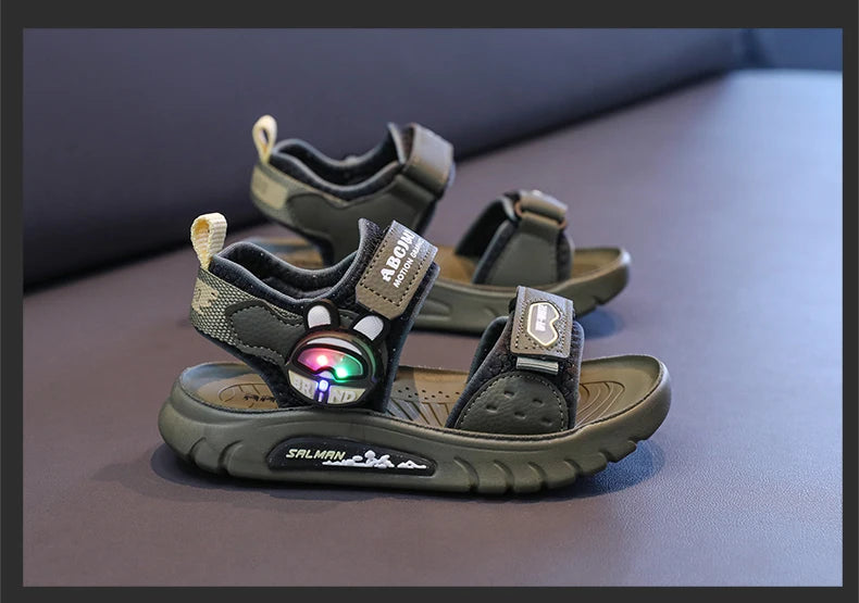 Summer Sandals for Boys Casual Beach Shoes Breathable Sport Sandals Comfortable Soft Sole Kids Shoes Fashion Non-slip Sandalias