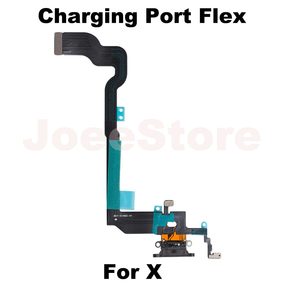1pcs Charging Port Flex Cable for iPhone 11 X XS XSMax XR 6 6S 7 8 Plus USB Charger Dock Connector With Microphone Ribbon Repair