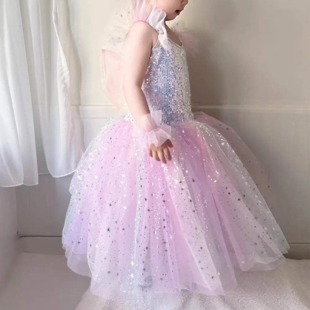 Summer Stage Girl Dress Tutu Ballerine Dance Kids Ballet Leotards Party Baby Dresses Outfit Ballet Girls Clothing Vestidos