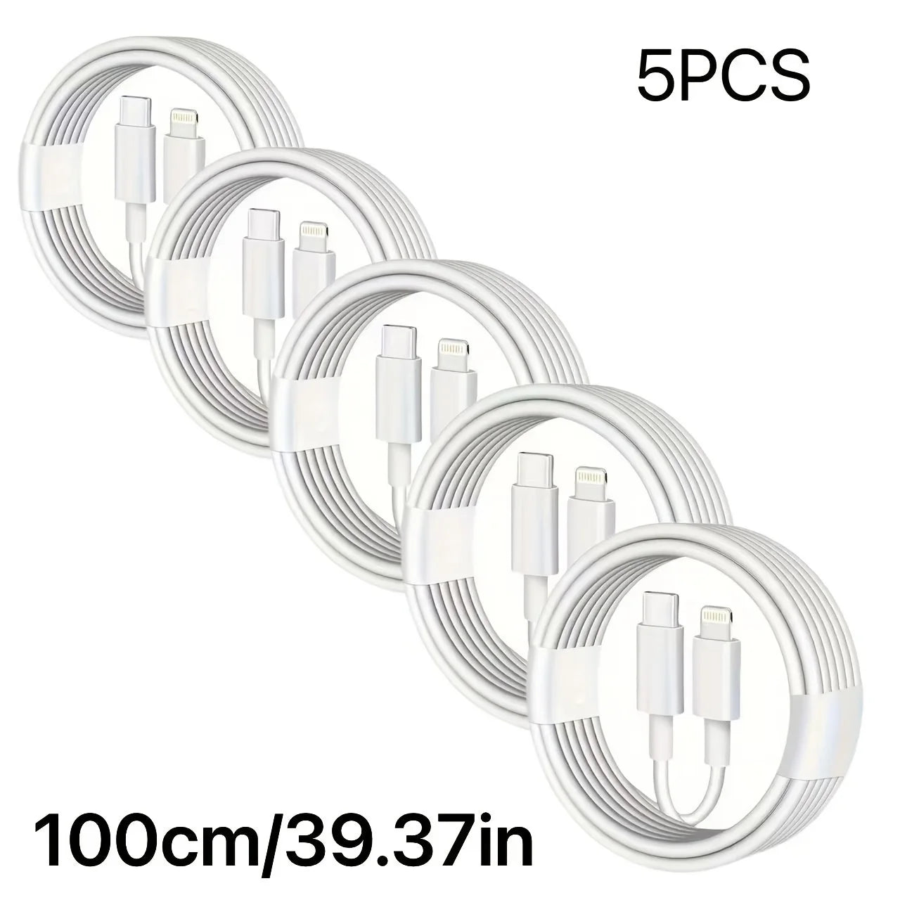 MFi Certified 2pcs/5pcs USB-C to Lightning Fast Charger Cable, Compatible with iPhone 14, 13, 12, 11 Pro Max, Mini, Plus, XR