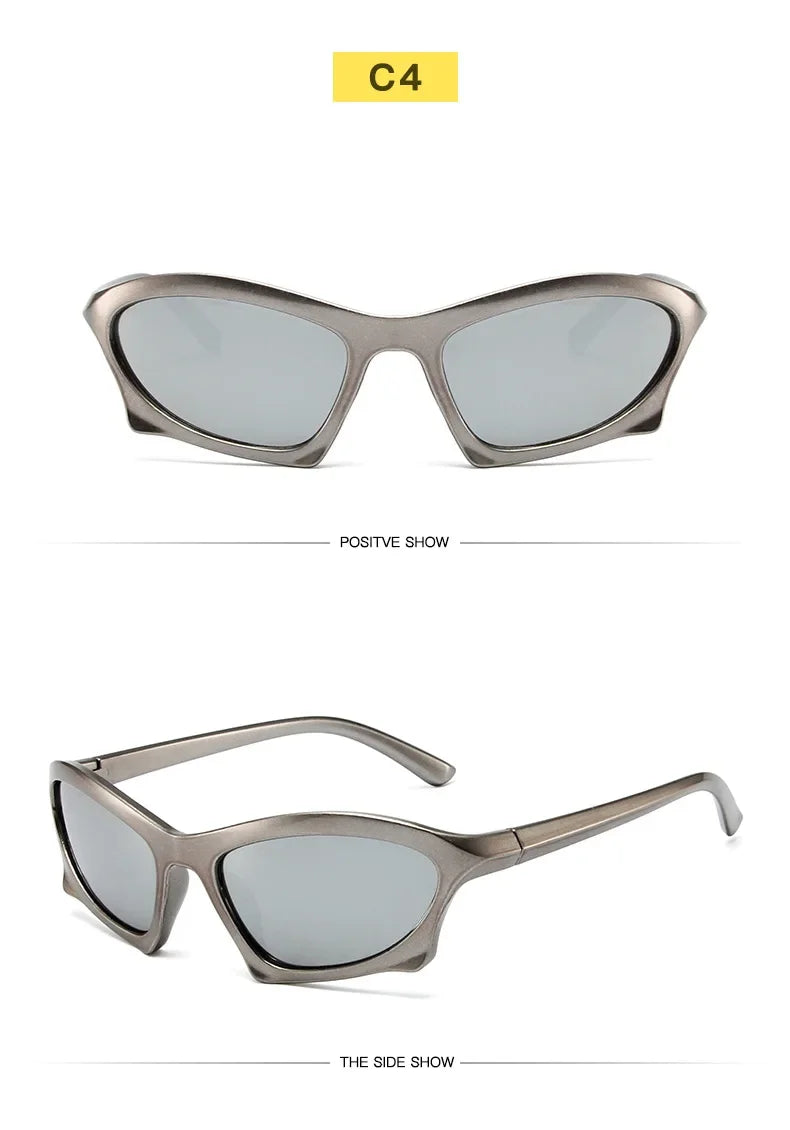 Luxury Punk Sports Sunglasses Women Brand Designer Y2K One Piece Sun Glasses Men Goggle Shades UV400 Fashion Eyewear
