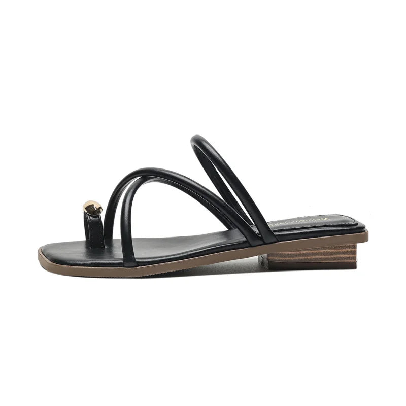 Women's summer sandals for outdoor wear2026New low-heeled women's slippers