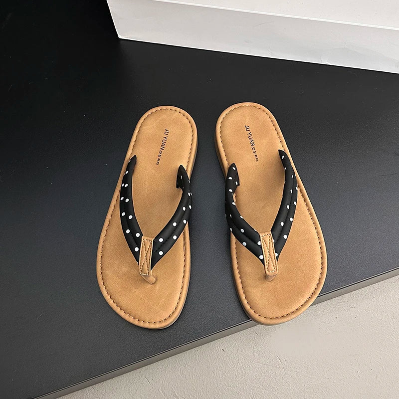 Women's Sandals Summer New Beach Flat Shoes Casual Comfortable Non-Slip Wear-Resistant Slippers Zapatillas Mujer