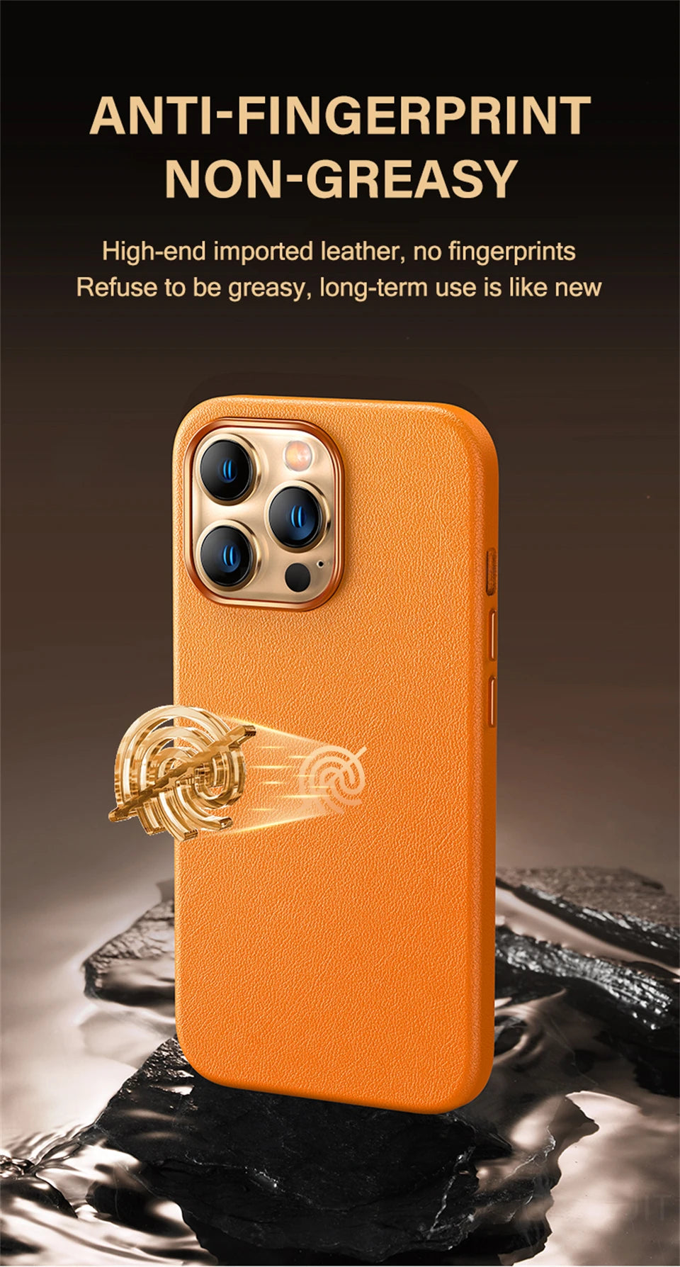 Luxury Leather Case For iPhone 15 14 13 Pro Max Plus Mini For Magsafe Magnetic Wireless Charging With Animation Phone Accessorie