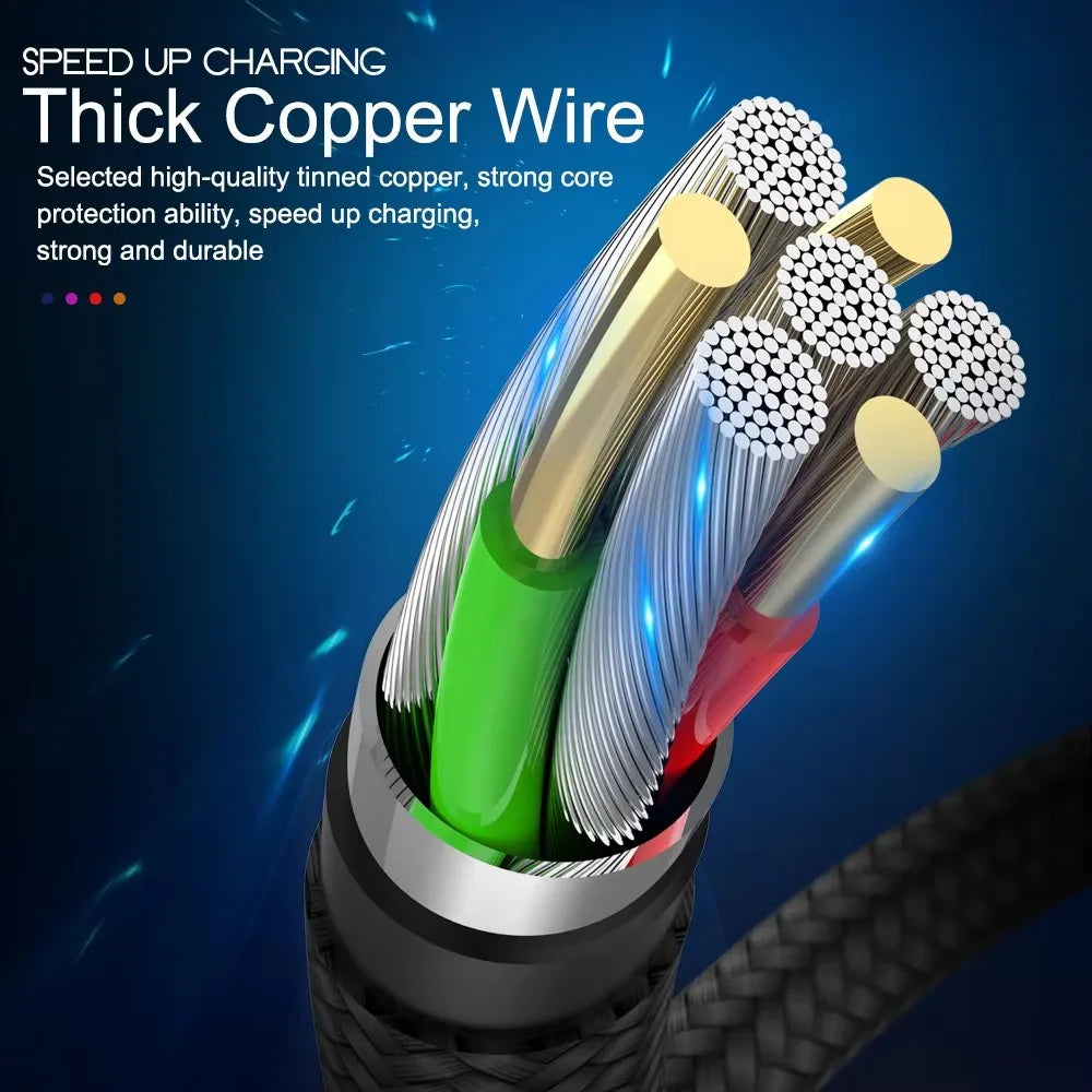 For iPhone 11 12 13 Mini 14 Pro Max USB Fast Charging Braided Cable For iPhone 7 8 14 Plus X XR XS Max Quick Charge Weaving Wire