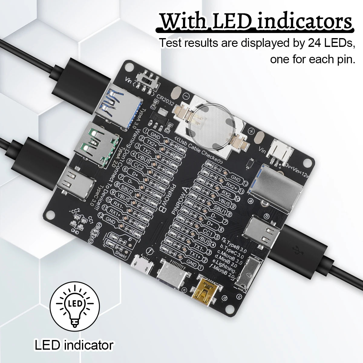 USB Cable Data Line Test Board Cable Checker USB Cable Tester Short Circuit On-Off Switching For Type-C Test Board Tool