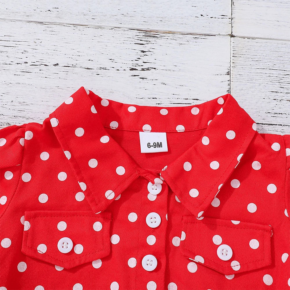 Prowow 3-24M Infant Baby Dresses Polka Dots Coat Jacket+Sleeveless Princess Mesh Dress Newborns Cute Baby Clothes Outfit Sets