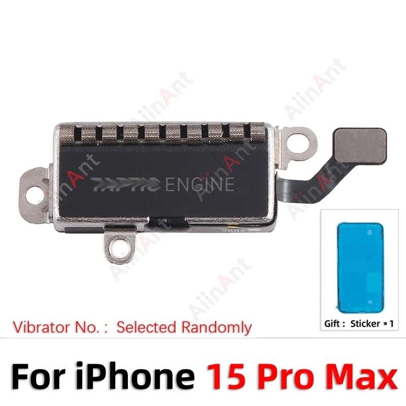 100% Test AiinAnt For TAPTIC ENGINE Vibrator Motor Flex Cable For iPhone 12 13 14 15 Pro Max Plus mini with Sticker Spare Parts