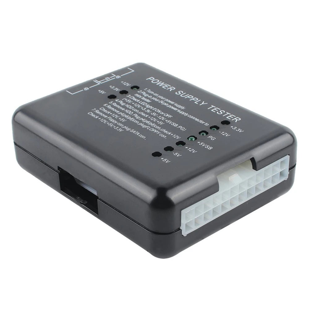 20/24 Pin for PSU ATX SATA HDD  Checker Meter Measure LED Indication Diagnostic Tool Testing for PC Computer Power Supply Tester