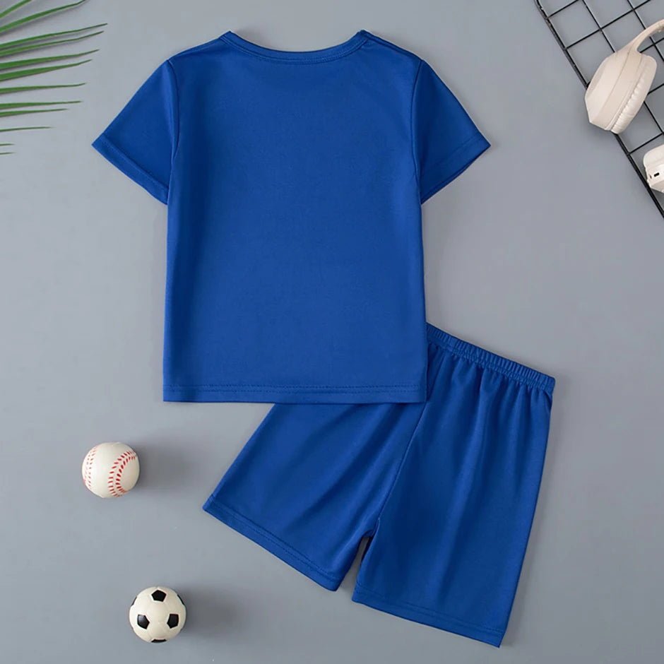 2/5-piece Set 2026 Summer Children's Multi-color Quick Drying Casual Suit Boys And Girls Versatile Short Sleeved Sports Shorts