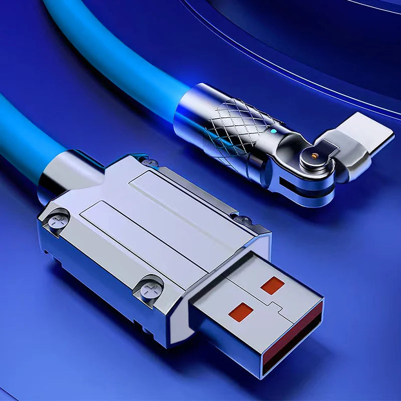 100W Liquid Silicone Fast Charge Cable Type For iPhone 14 Xiaomi Huawei Samsung USB C Micro USB Charge Cable for Playing Game
