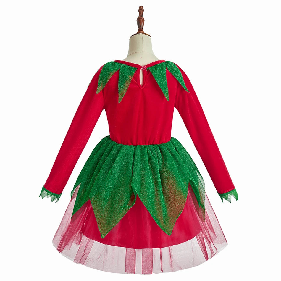 Baby Girl Clothes Pajamas Sets Boys Tops Set Child Christmas Gift Carnival Party Dress Kids Halloween Elf Cosplay Costumes Suit