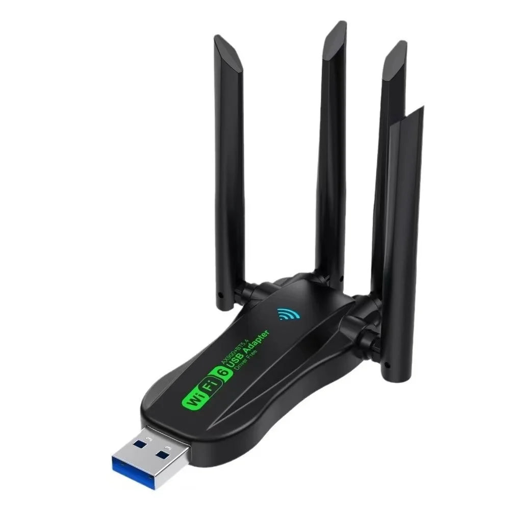 Dual Band WiFi6 USB Adapter, AX900 Bluetooth 5.4 900Mbps WiFi Dongle, Plug Play 4 Antenna 2.4G/5Ghz USB Interface Wireless Netwo