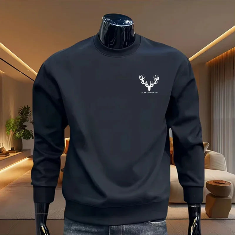 Urban Fashion Pullover Male Home Outdoor Comfort Warm Tops Spring Autumn Daily Casual Sports Round Neck Hoodies Men's Sweatshirt