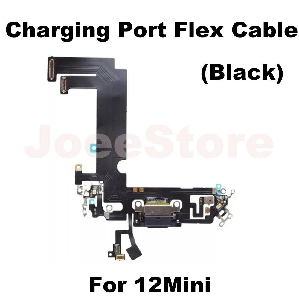 Charging Port Flex Cable for iPhone 11 12 13 14 Pro Max Mini X XS XR USB Charger Dock Connector With Microphone Ribbon Repair