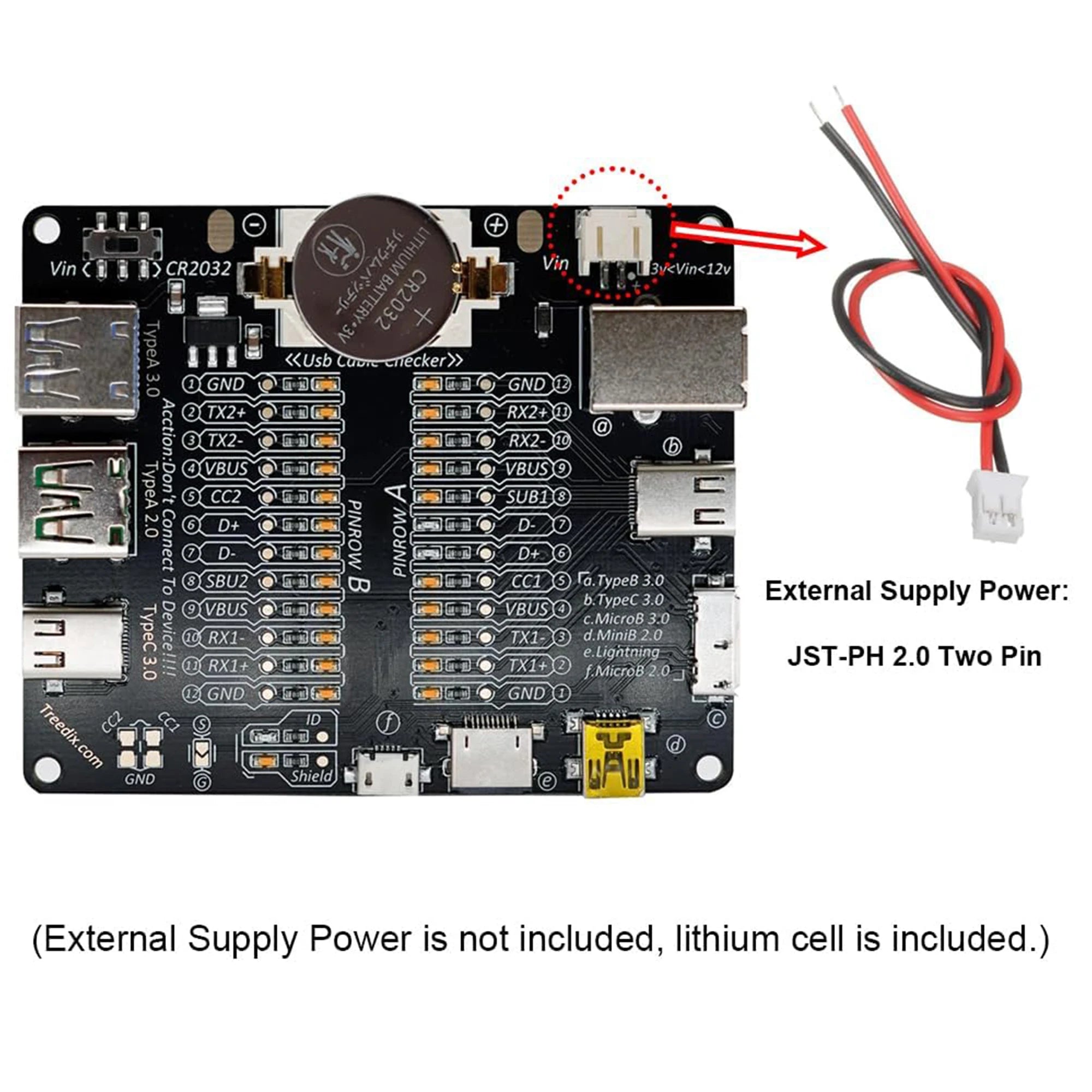 DT3 USB Cable Tester Data Cable Detection Board for IOS Android Micro Type-C Short Circuit on-Off Switching Test Board Tool