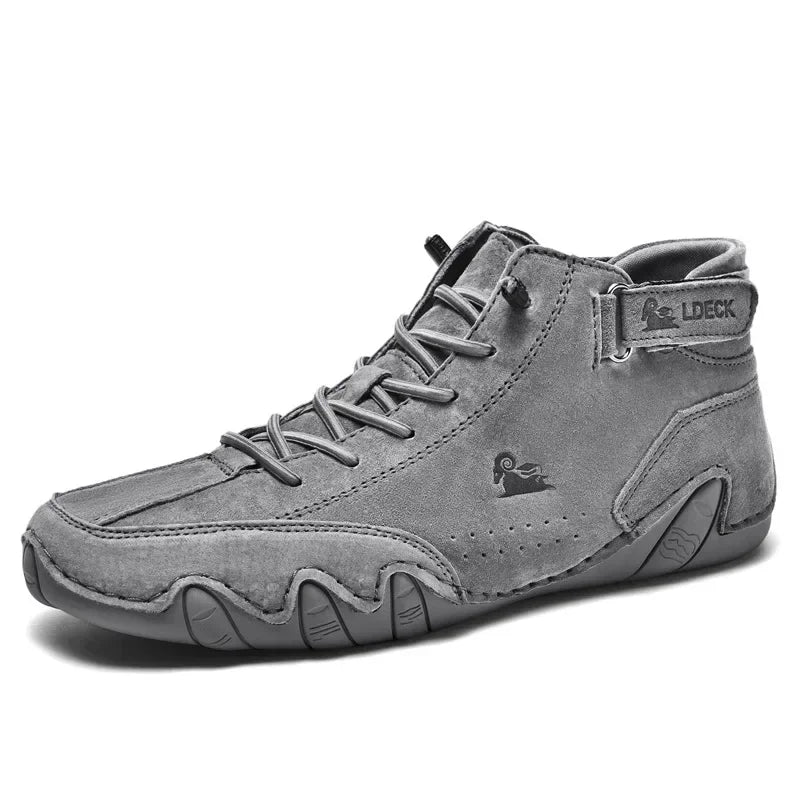 Men High Top Shoes Comfortable High Quality Fashionable Soft Soled Bare Boots Multifunctional Durable Italian Style Men's Boots