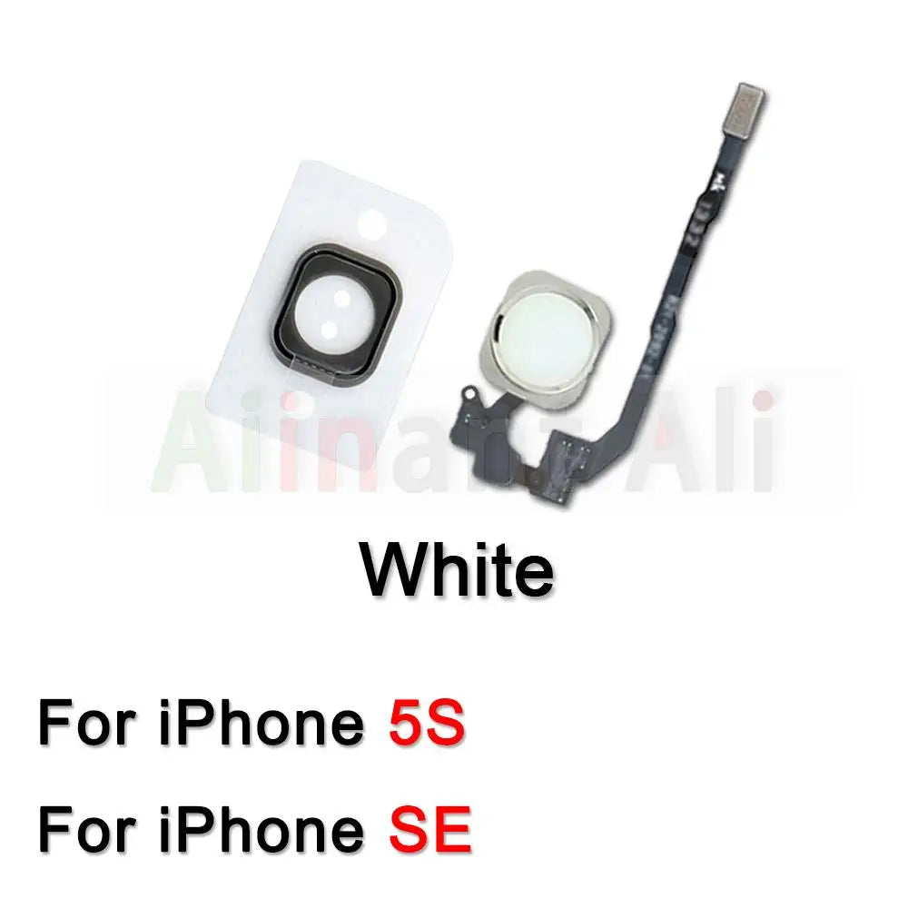 AiinAnt Return Back Home Button Flex Cable For iPhone 6 6s 7 8 Plus 5s SE Connector Phone Parts Repair No Touch ID