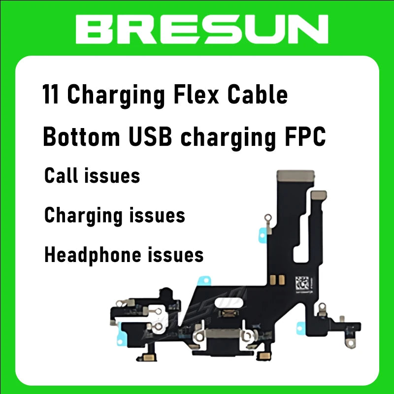 Bresun Used disassembled parts Charging Flex Cable for iPhone11 8Plus SE2020 USB Dock Connector Charger Port Replacement Parts