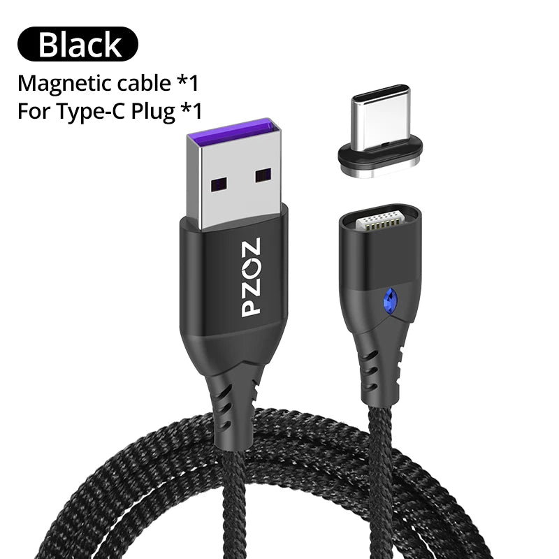 PZOZ 5A Magnetic Cable Type C Super Fast Charging Micro USB Cable USB C Magnet Charger For iPhone Huawei Xiaomi Phone Wire Cord