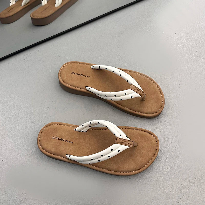 Women's Sandals Summer New Beach Flat Shoes Casual Comfortable Non-Slip Wear-Resistant Slippers Zapatillas Mujer