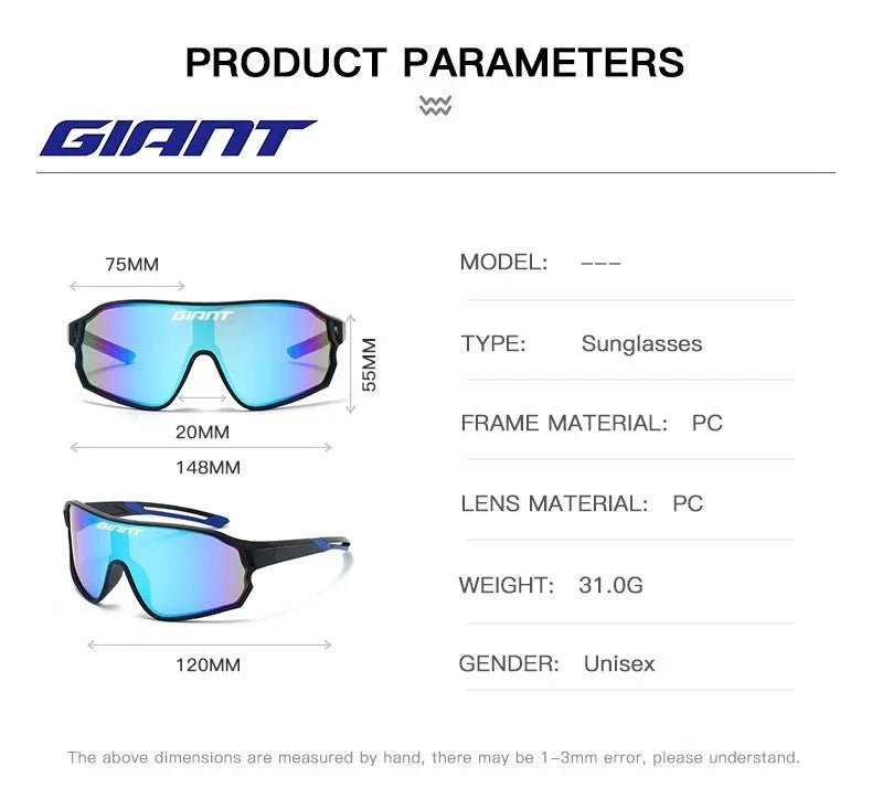 GIANT Cycling Glasses UV400 Anti Fog REVO Lenses HD Clarity MTB/Road Bike sunglasses  men and women