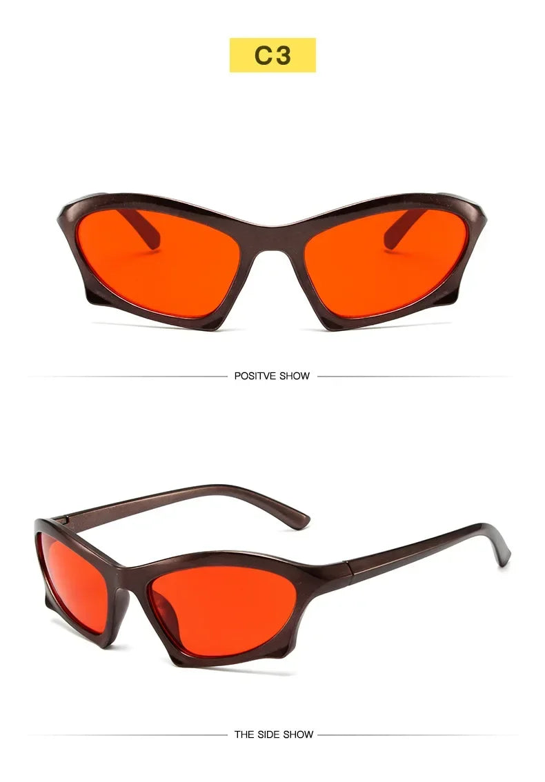 Luxury Punk Sports Sunglasses Women Brand Designer Y2K One Piece Sun Glasses Men Goggle Shades UV400 Fashion Eyewear