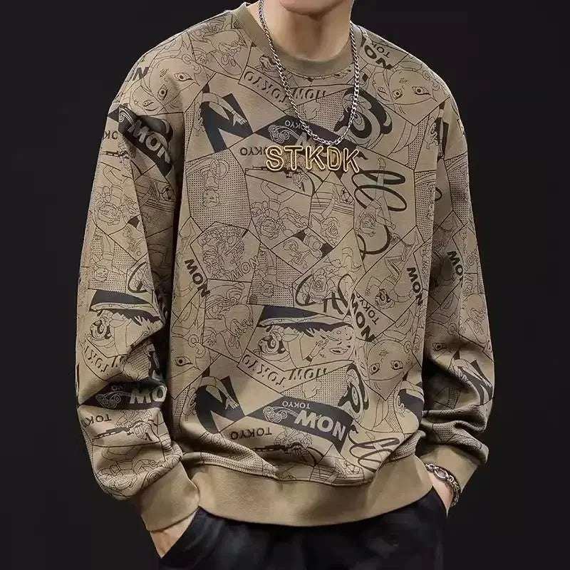 Male Pullover New Sweatshirt Baggy Long Sleeve Sale Emo Luxury Original Quotes Clothing 2025 Funny High Quality Men's T-shirts