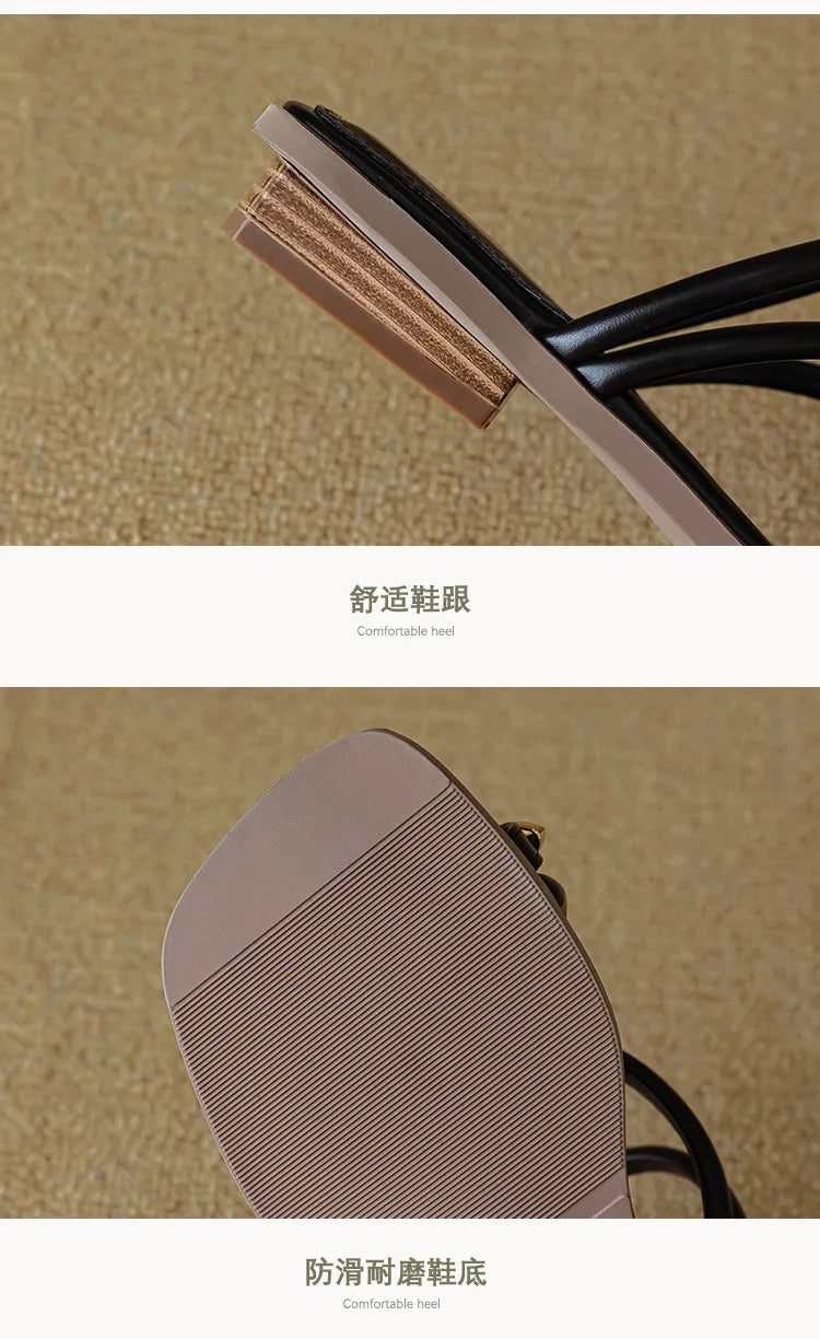 Women's summer sandals for outdoor wear2026New low-heeled women's slippers