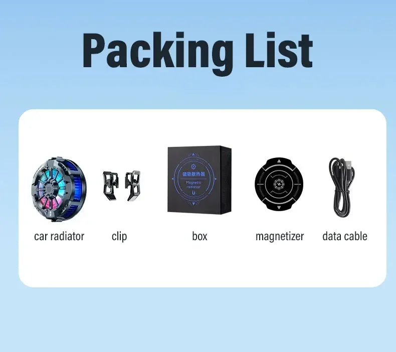 Cooling Magnetic Wireless Chargers Universal Mobile Phone Radiator Back Clip Fan for IPhone 17 16 15 13Pro Max Samsung Xiaomi