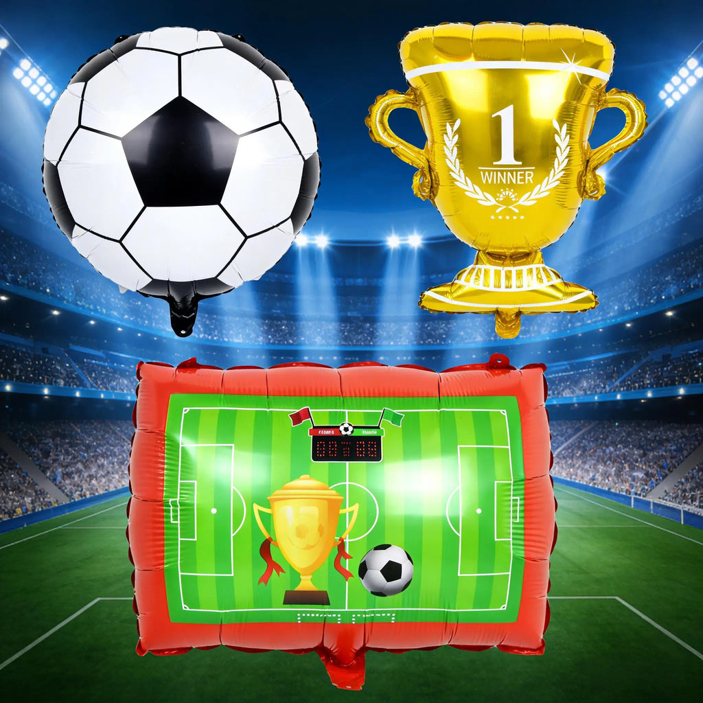 5pcs Football Party Balloons Set suitable for Soccer matches birthday party decorations Sports Soccer themed party Supplies,