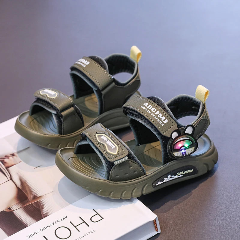 Summer Sandals for Boys Casual Beach Shoes Breathable Sport Sandals Comfortable Soft Sole Kids Shoes Fashion Non-slip Sandalias
