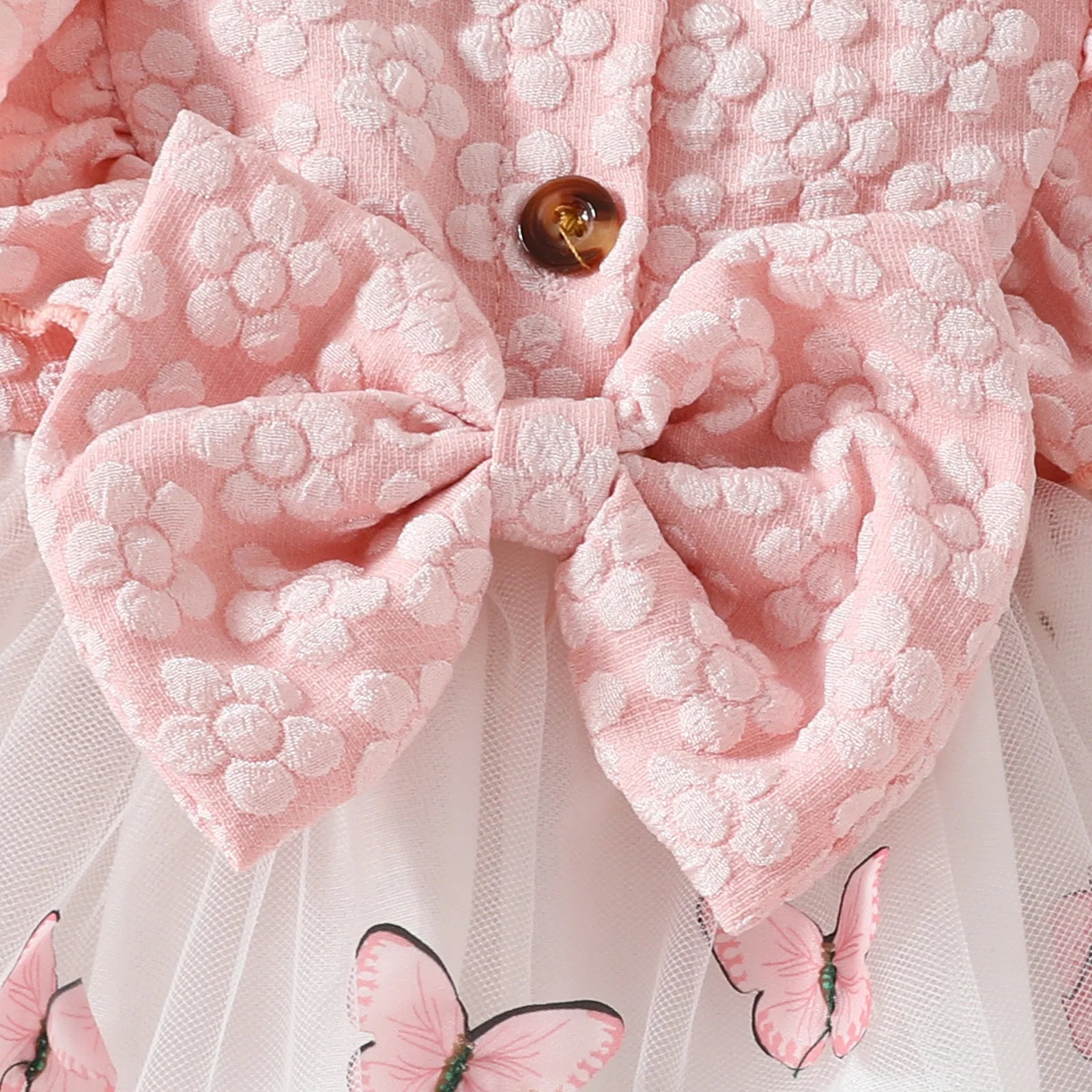 Ceeniu Baby Dresses For Birthday Long Sleeve Ruffles Bow Butterfly Party Dress For Girls 2024 Toddler Newborn Girl Clothes 2024