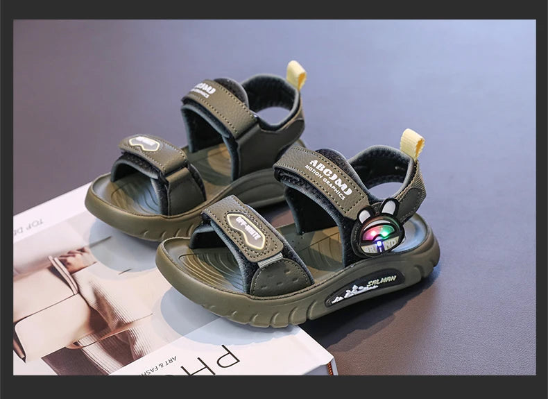 Summer Sandals for Boys Casual Beach Shoes Breathable Sport Sandals Comfortable Soft Sole Kids Shoes Fashion Non-slip Sandalias