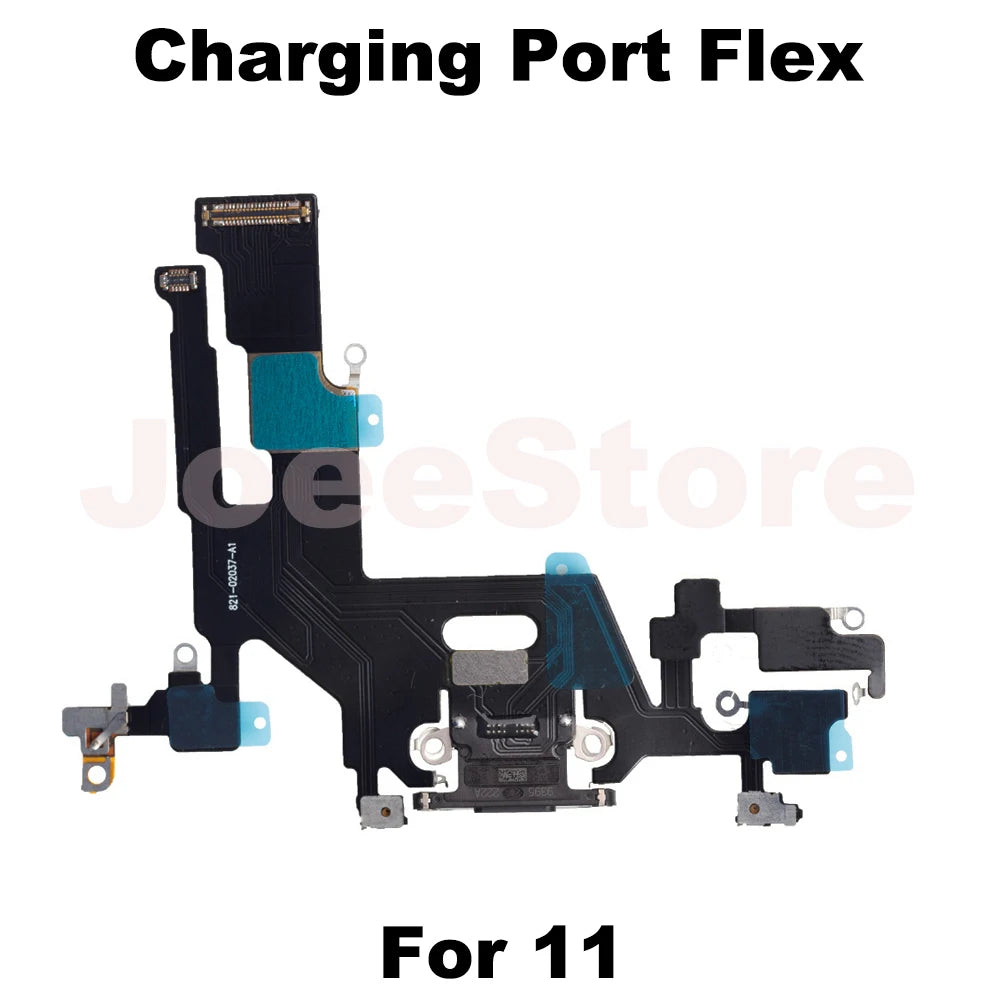 1pcs Charging Port Flex Cable for iPhone 11 X XS XSMax XR 6 6S 7 8 Plus USB Charger Dock Connector With Microphone Ribbon Repair