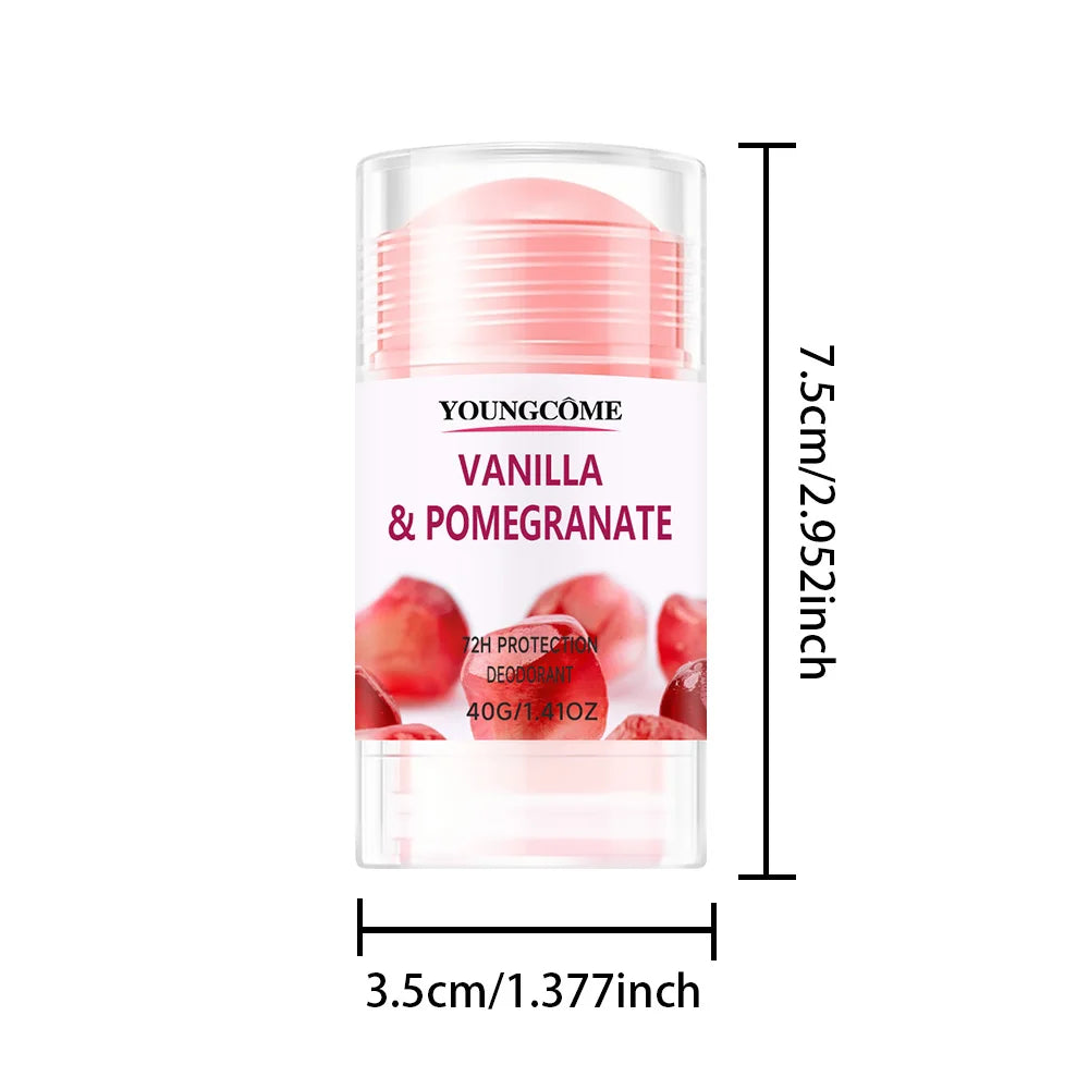 Aluminum Free Deodorant for Women 1/5 Count Pomegranate and Lemon Verbena 72 hour odor protection Whole Body Deodorant Sticks