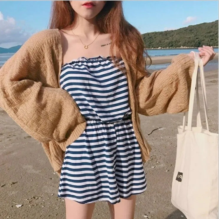 Knitted Cardigan women plus size Summer cardigan Sweater women Loose Hollow coat kardigan Sweter Cardigans korean top