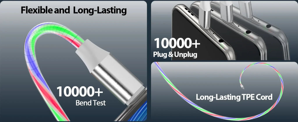 LED PD 60W USB Type C to USB C Cable for iPhone 15 Pro Max Xiaomi Huawei  Fast Charging Charger Data Cable USB-C Cable 1m 2m