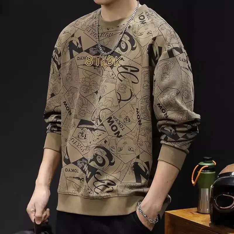 Male Pullover New Sweatshirt Baggy Long Sleeve Sale Emo Luxury Original Quotes Clothing 2025 Funny High Quality Men's T-shirts