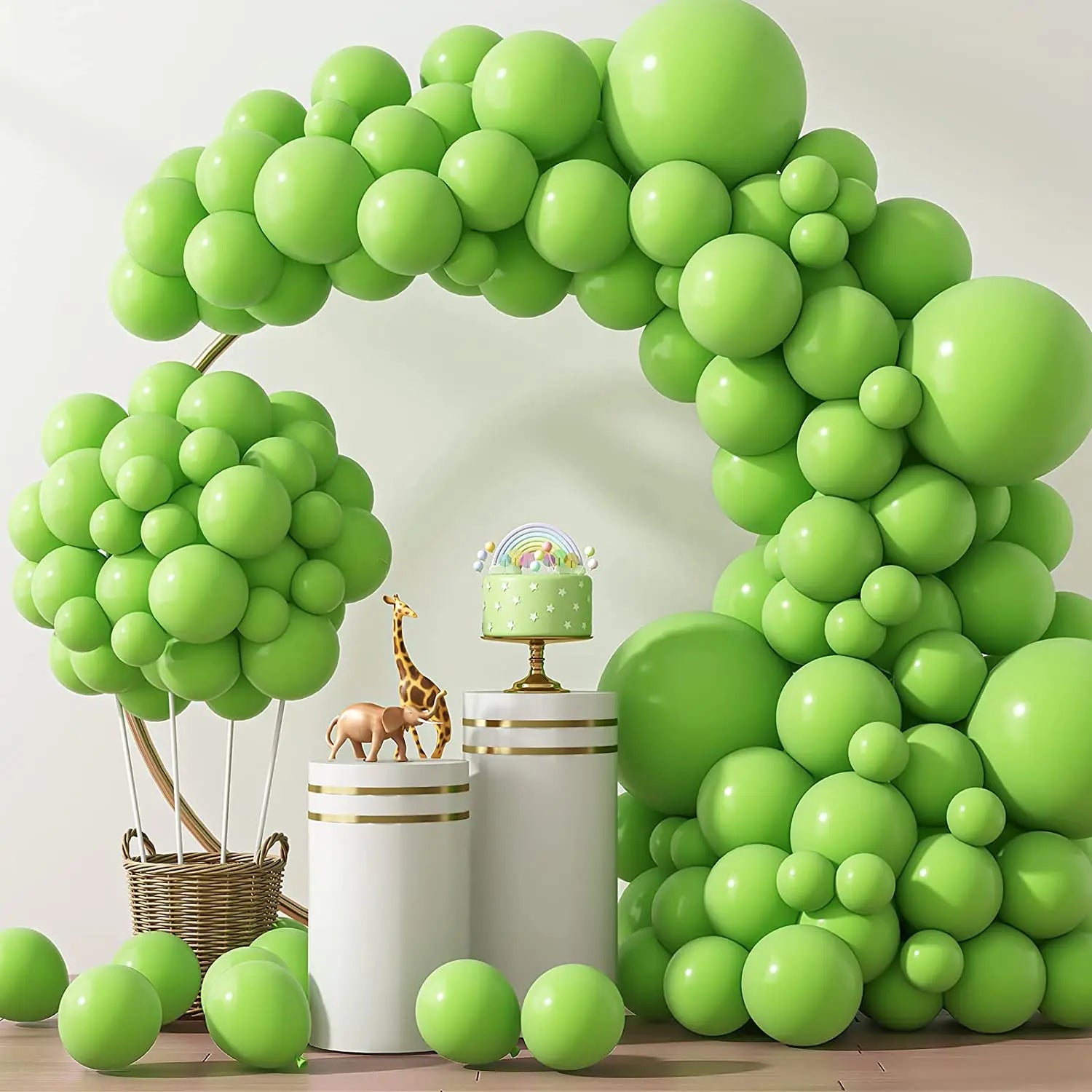 Metallic Gold Latex Balloons Set, Multi-Size Balloon Arch Kit for Birthday Party, Wedding, Graduation, Baby Shower Decorations