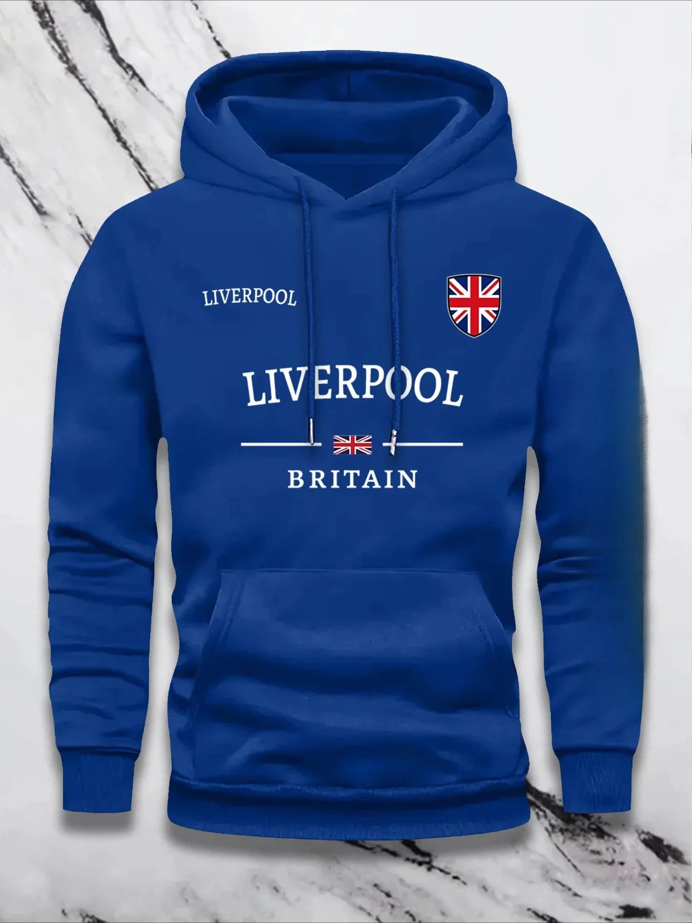 A Trendy Men's Fashion Pullover with Letter Print Design From Liverpool UK for Autumn and Winter Is Warm Comfortable and Sporty