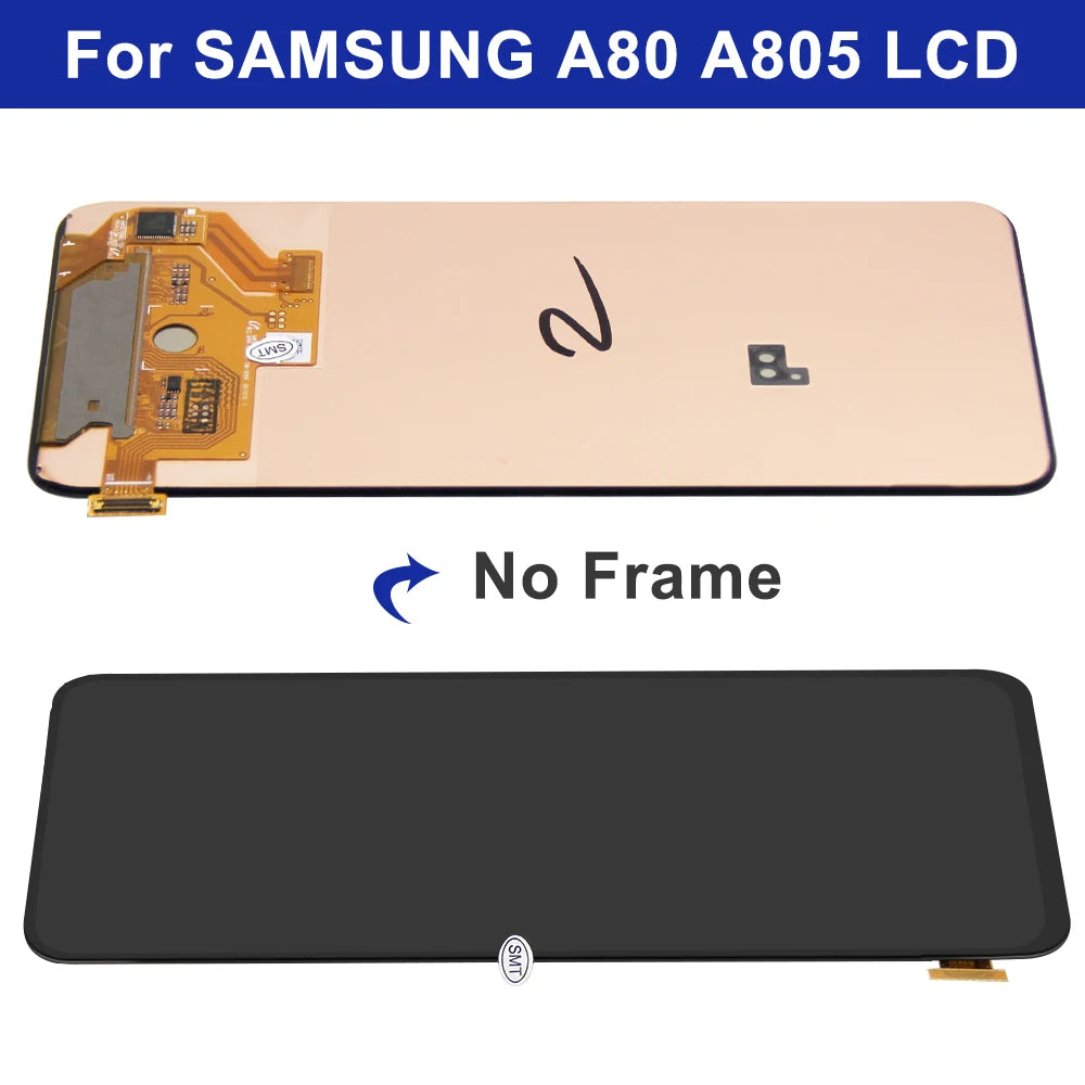 6.7''Super AMOLED A80 Display, for Samsung Galaxy A80 A805F  Lcd Display Touch Screen Digitizer Assembly screen replacement