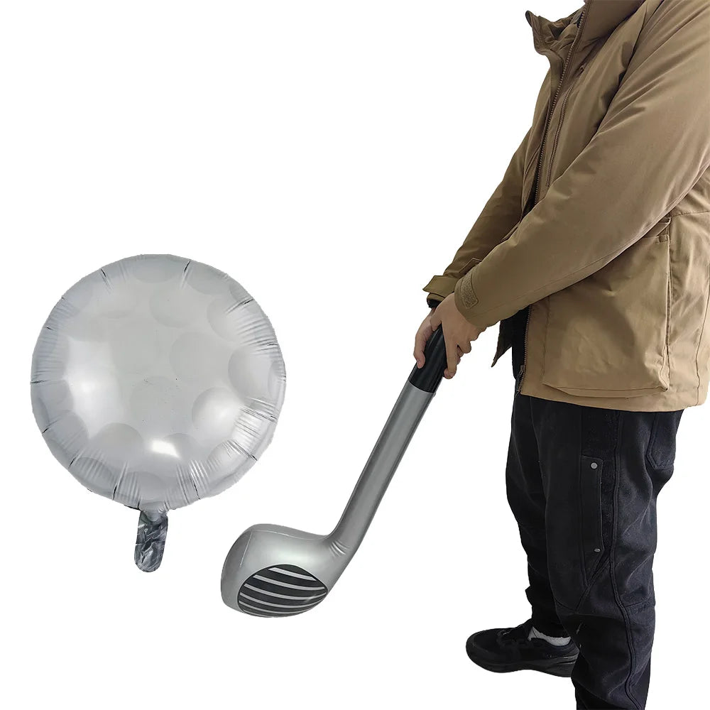Inflatable Blow Up Golf Club Balloon Golf Ball Foil Balloons Golf Themed Party Decor Birthday Sports Graduation Party Decoration