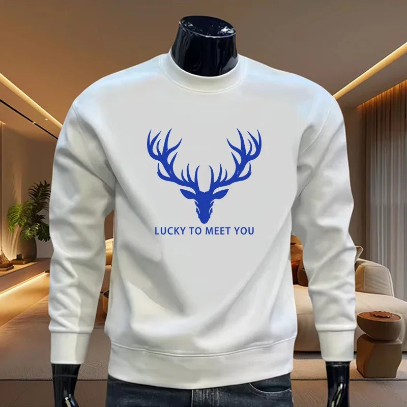 Urban Fashion Pullover Male Home Outdoor Comfort Warm Tops Spring Autumn Daily Casual Sports Round Neck Hoodies Men's Sweatshirt