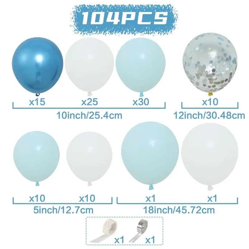Blue Balloon Garland Arch Kit Wedding Birthday Party Decoration Kids Adult Wedding Party Supplies Latex Ballon Baby Shower Boy