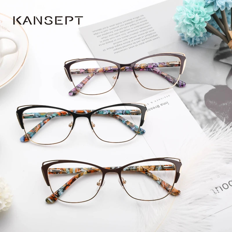 KANSEPT Reading Glasses Woman Transparent Eyepieces Eye-glasses -2 Luxury Mens Lenses to Read Woman's Eyeglasses Women Lens Men